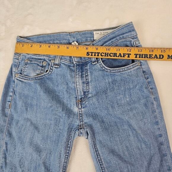 Rag & Bone Jeans Ankle Skinny 24 Women’s Light Wash Denim Ankle Cuff Detail - Picture 2 of 11